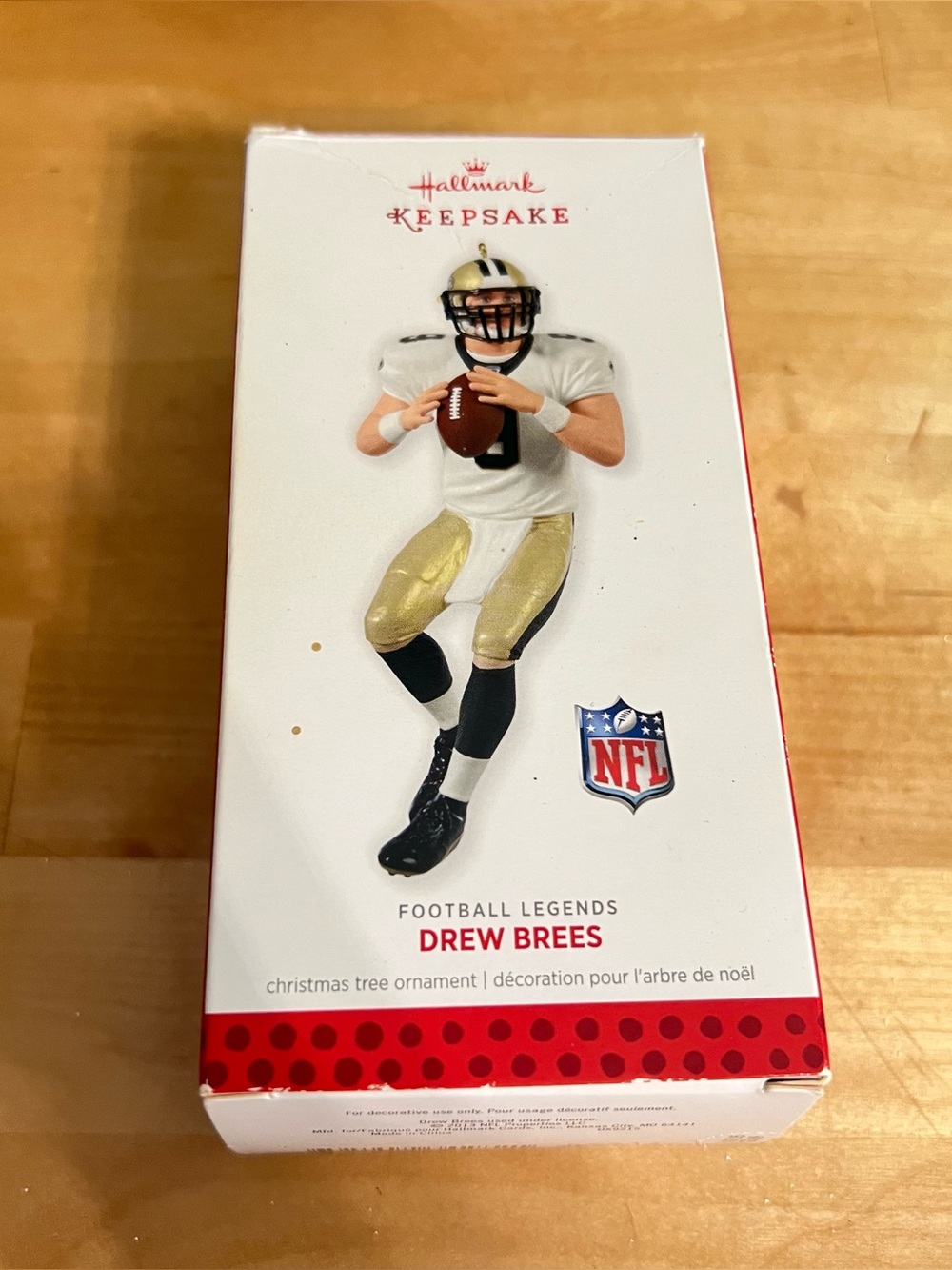 HALLMARK 2013 Football Legends Ornament #19 DREW BREES | New Orleans Saints